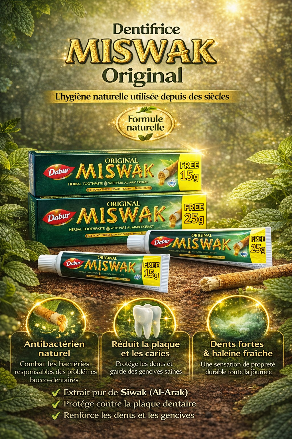 MISWAK | Dentifrice Naturel